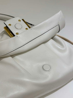 Fendi 8BR833AQ0DF1SK5 Mamma Baguette Medium White nappa leather bag 8677M - Default Title - View 4