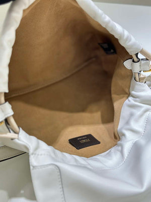 Fendi 8BR833AQ0DF1SK5 Mamma Baguette Medium White nappa leather bag 8677M - Default Title - View 9