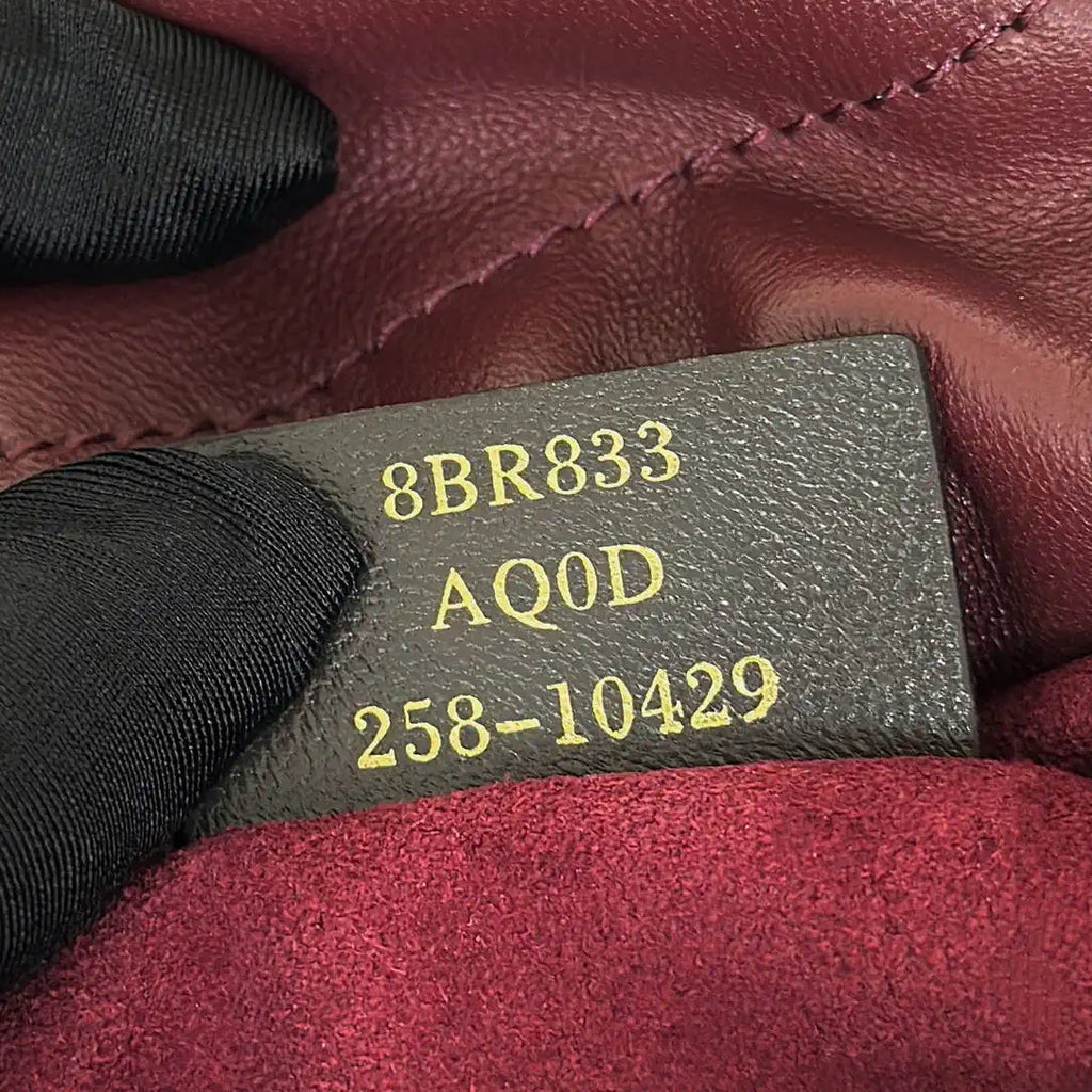 Fendi 8BR833AQ0DF1SK5 Mamma Baguette Medium Wine Red nappa leather bag 8677M