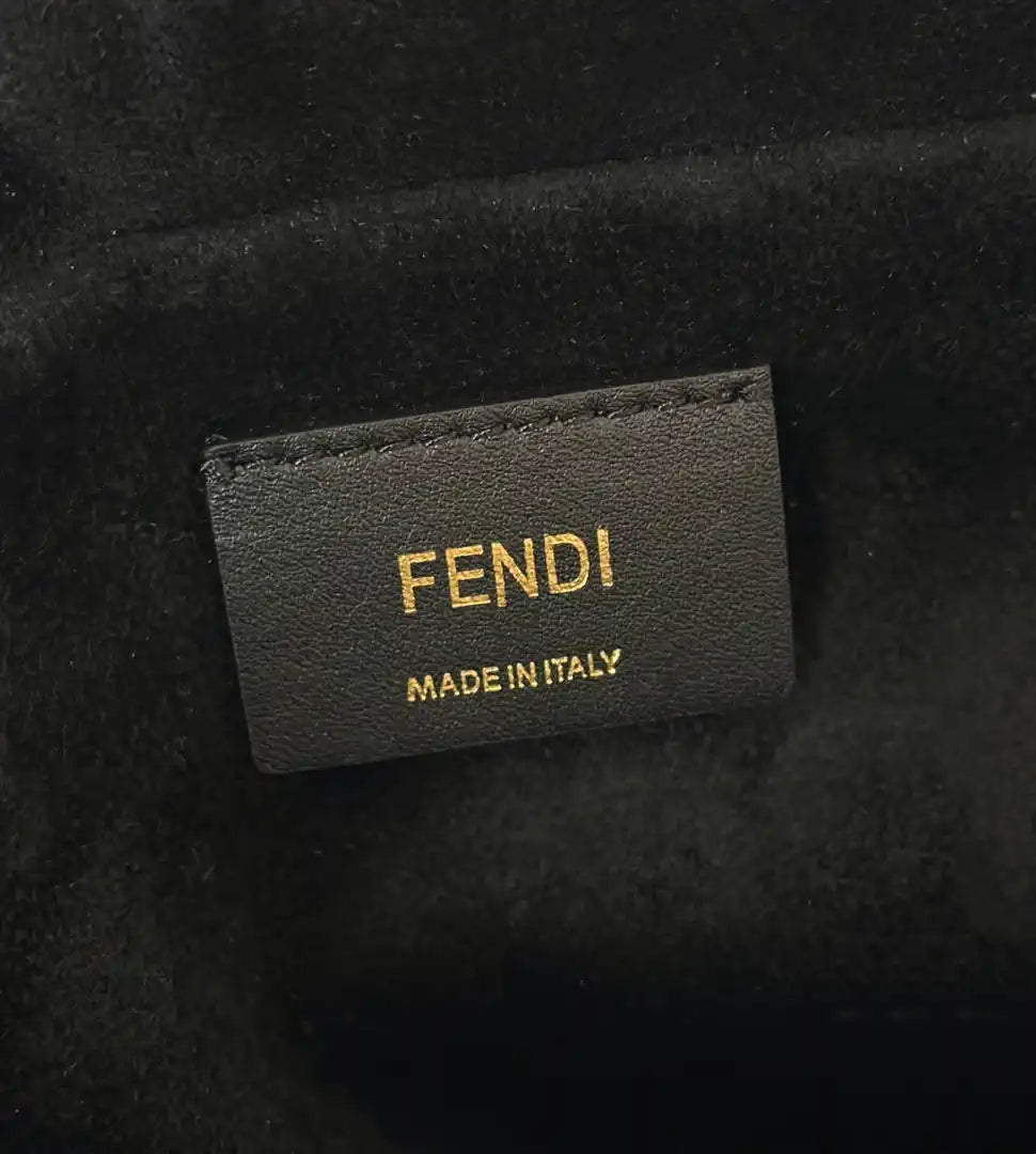 Fendi 8BR834 Mamma Baguette Large Black eel skin leather bag 8677AL - Default Title - View 7