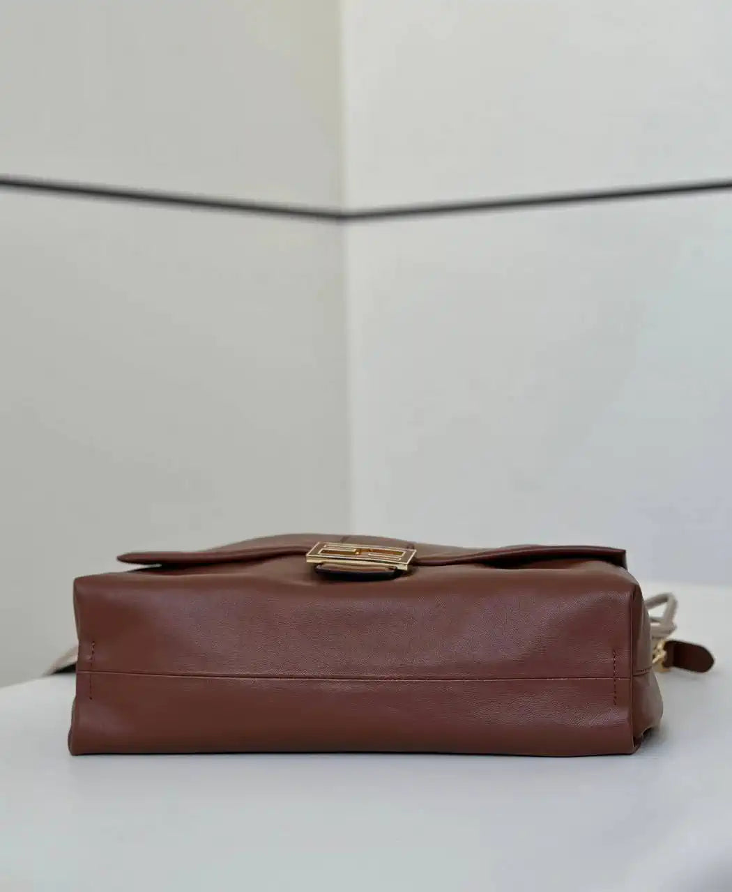 Fendi 8BR834  Mamma Baguette Large Brown nappa leather bag 8677L