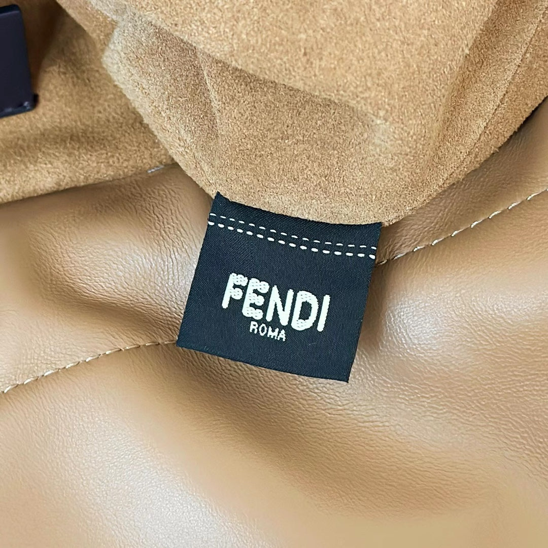 Fendi 8BR834 Mamma Baguette Large Cappuccino  nappa leather bag 8677L
