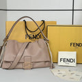 Fendi 8BR834 Mamma Baguette Large pink nappa leather bag 8677L
