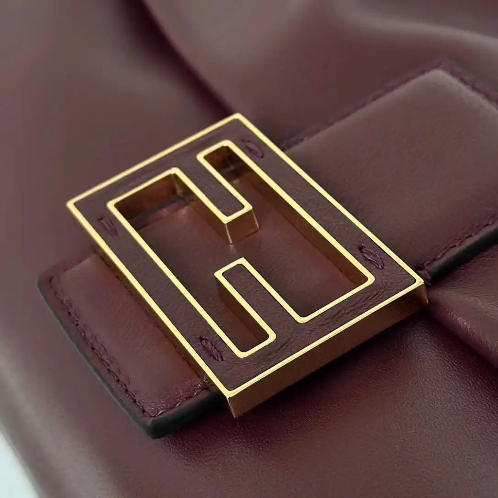 Fendi 8BR834 Mamma Baguette Large Wine Red nappa leather bag 8677L