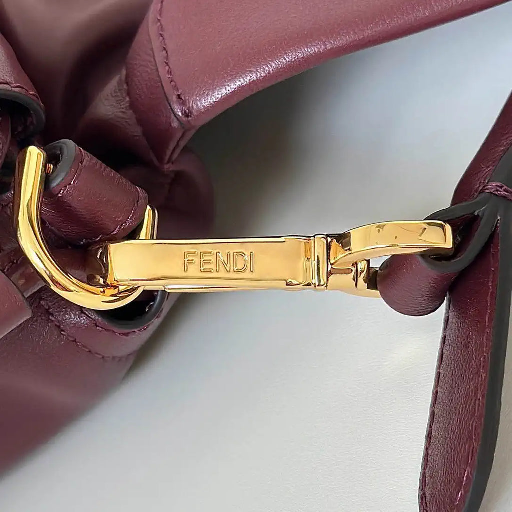 Fendi 8BR834 Mamma Baguette Large Wine Red nappa leather bag 8677L