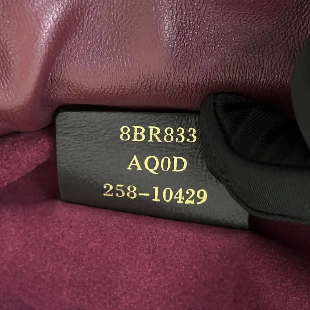 Fendi 8BR834 Mamma Baguette Large Wine Red nappa leather bag 8677L