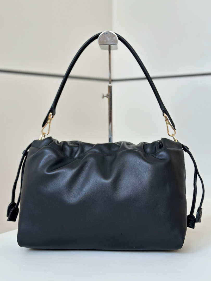 Fendi 8BR834AQ0DF0E65 Mamma Baguette Large Black nappa leather bag 8677L - Default Title - View 4