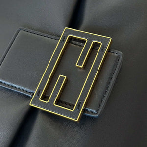 Fendi 8BR834AQ0DF0E65 Mamma Baguette Large Black nappa leather bag 8677L - Default Title - View 6