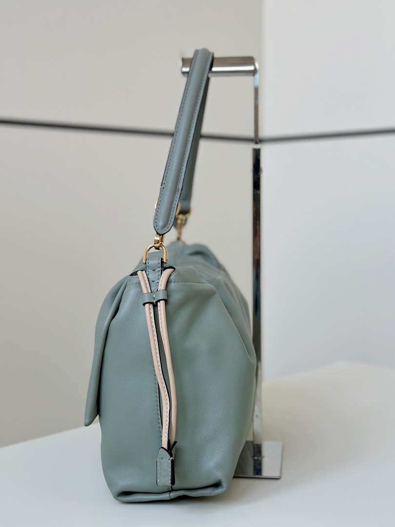 Fendi 8BR834AQ0DF0E65 Mamma Baguette Large Green nappa leather bag 8677L - Default Title - View 7