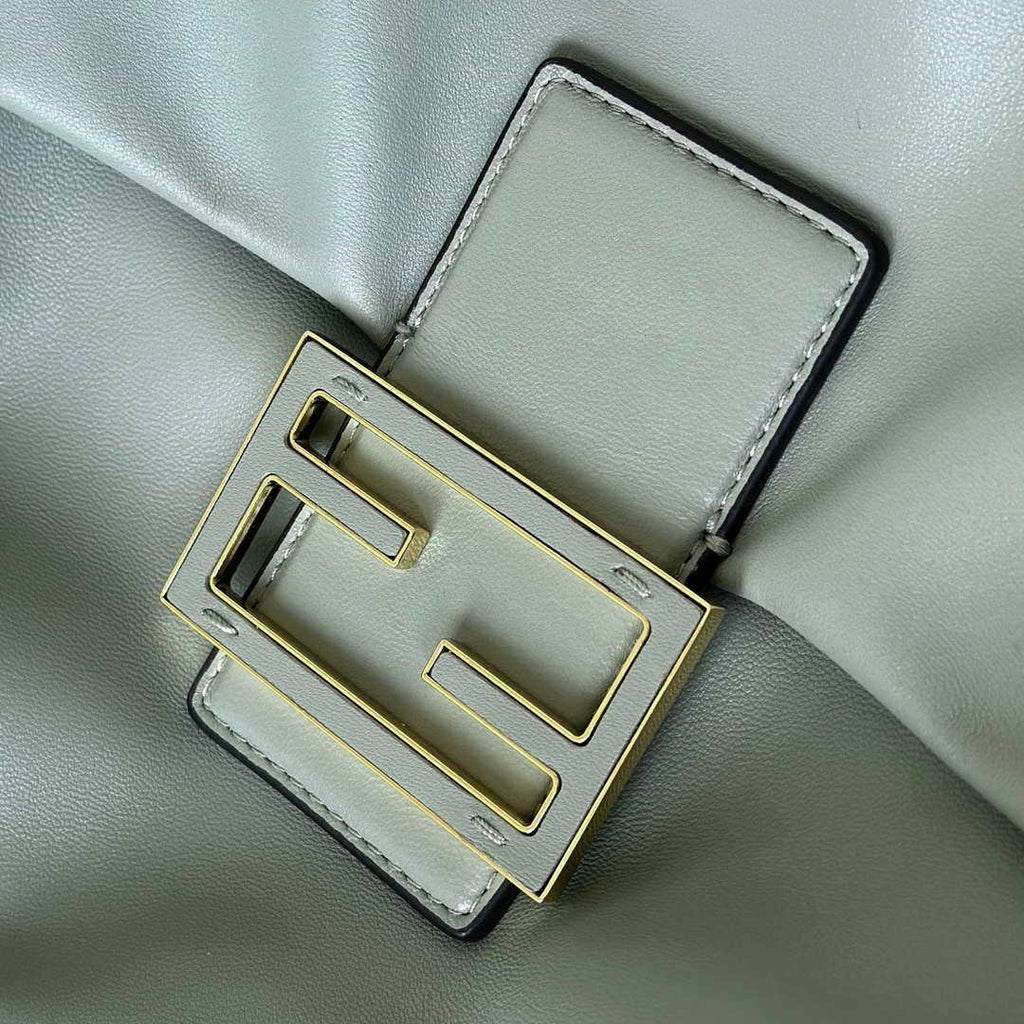 Fendi 8BR834AQ0DF0E65 Mamma Baguette Large Green nappa leather bag 8677L