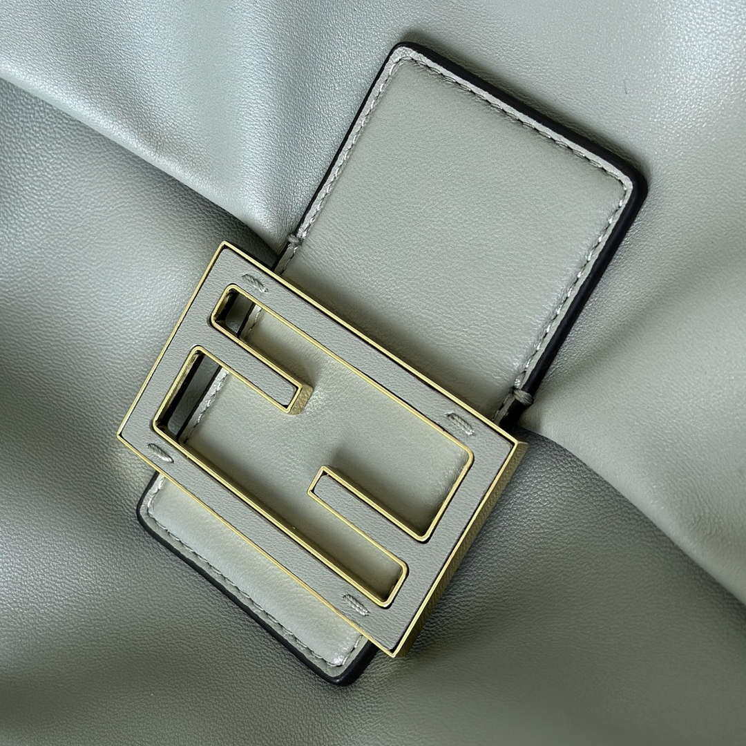 Fendi 8BR834AQ0DF0E65 Mamma Baguette Large Green nappa leather bag 8677L - Default Title - View 9