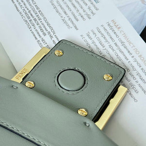 Fendi 8BR834AQ0DF0E65 Mamma Baguette Large Green nappa leather bag 8677L - Default Title - View 10