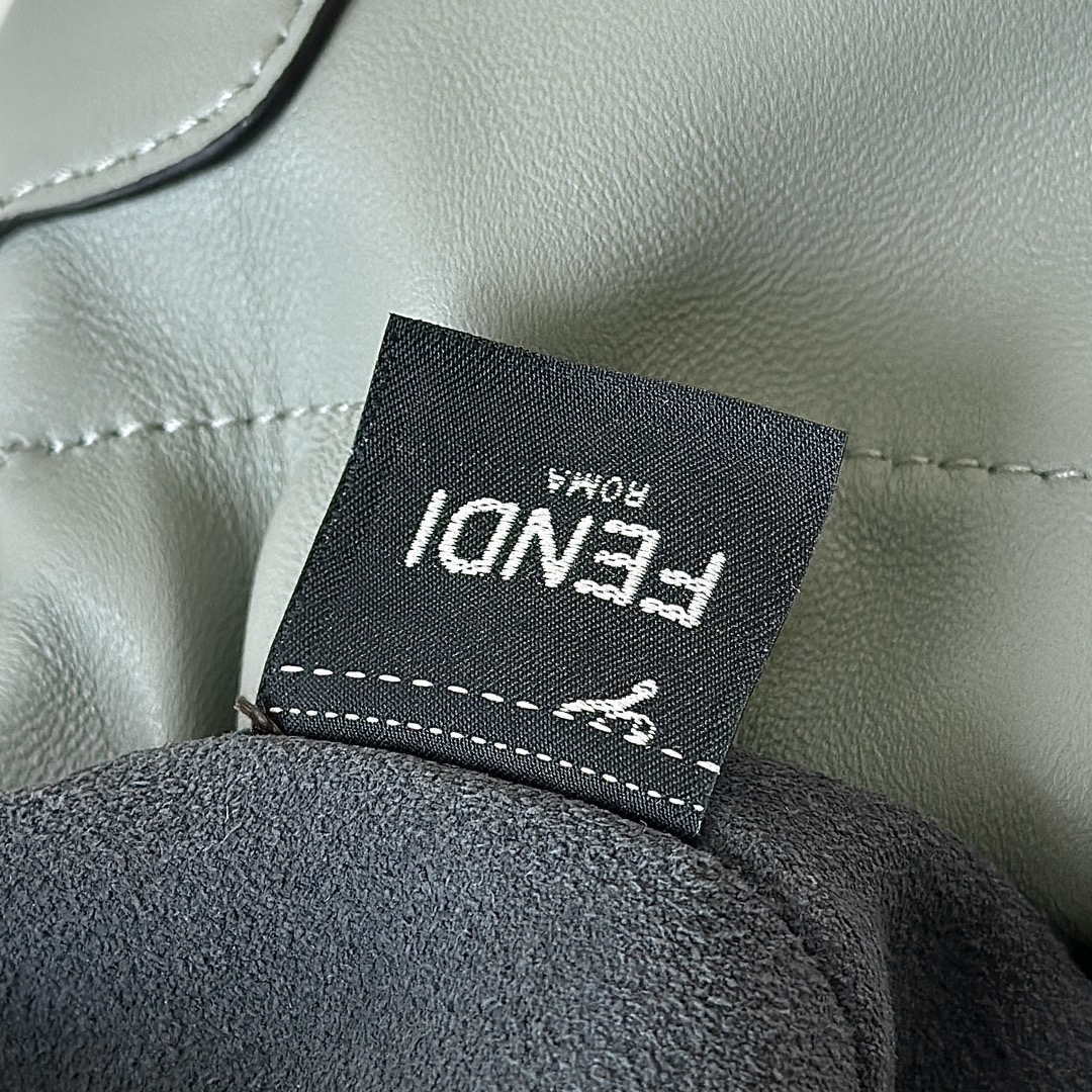 Fendi 8BR834AQ0DF0E65 Mamma Baguette Large Green nappa leather bag 8677L - Default Title - View 12