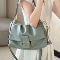 Fendi 8BR834AQ0DF0E65 Mamma Baguette Large Green nappa leather bag 8677L - Default Title - View 1
