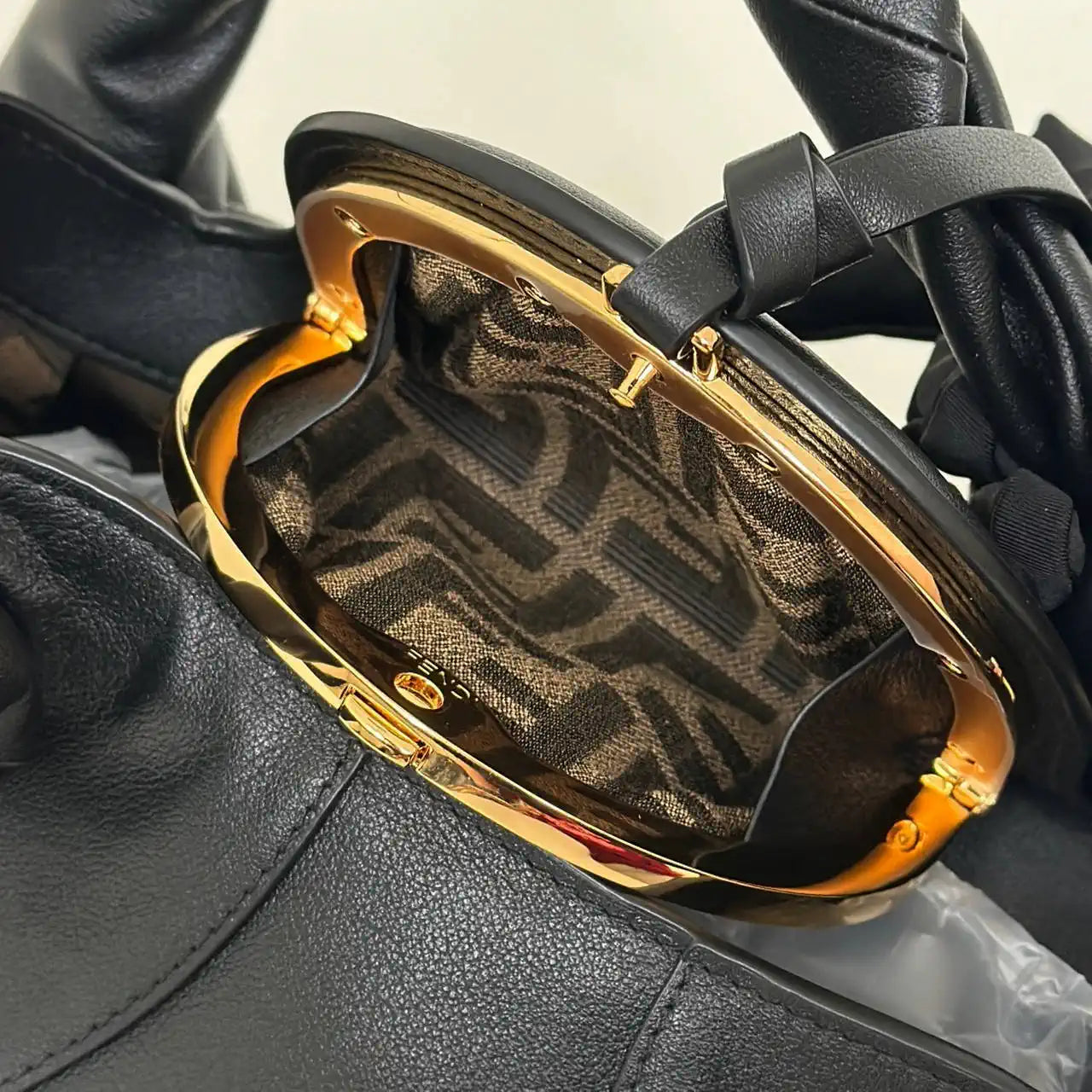 Fendi 8BR838 Fendi Spy Small Black leather bag