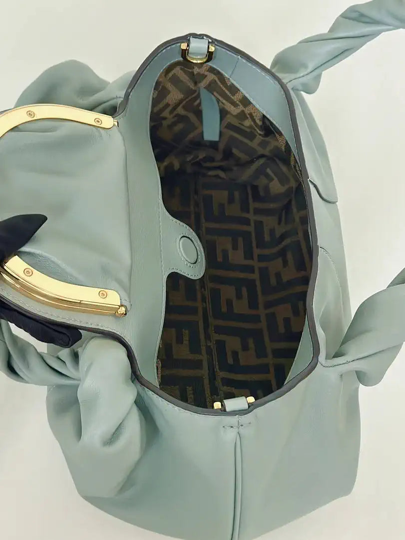 Fendi 8BR838 Fendi Spy Small Blue leather bag