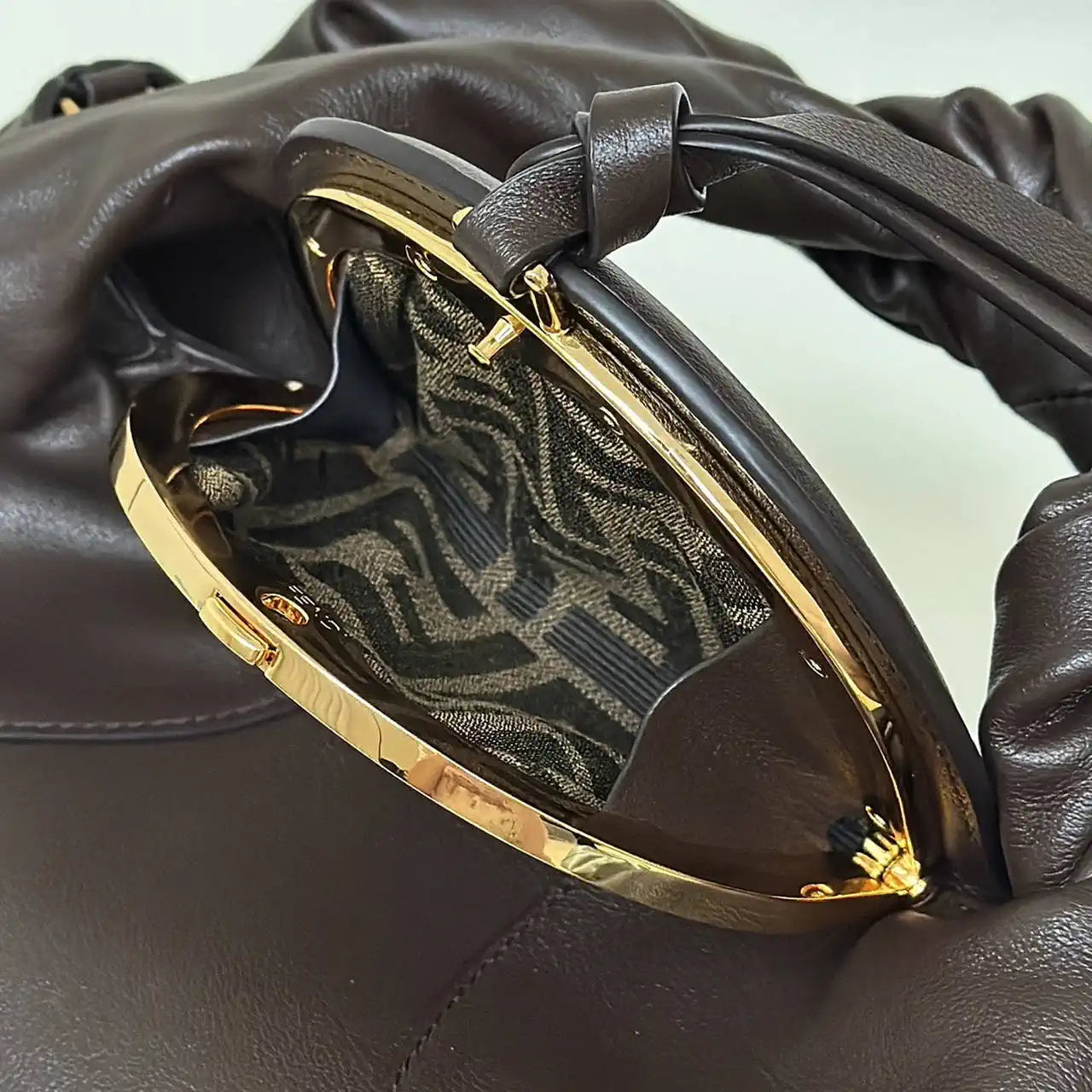 Fendi 8BR838 Fendi Spy Small Dark brown leather bag