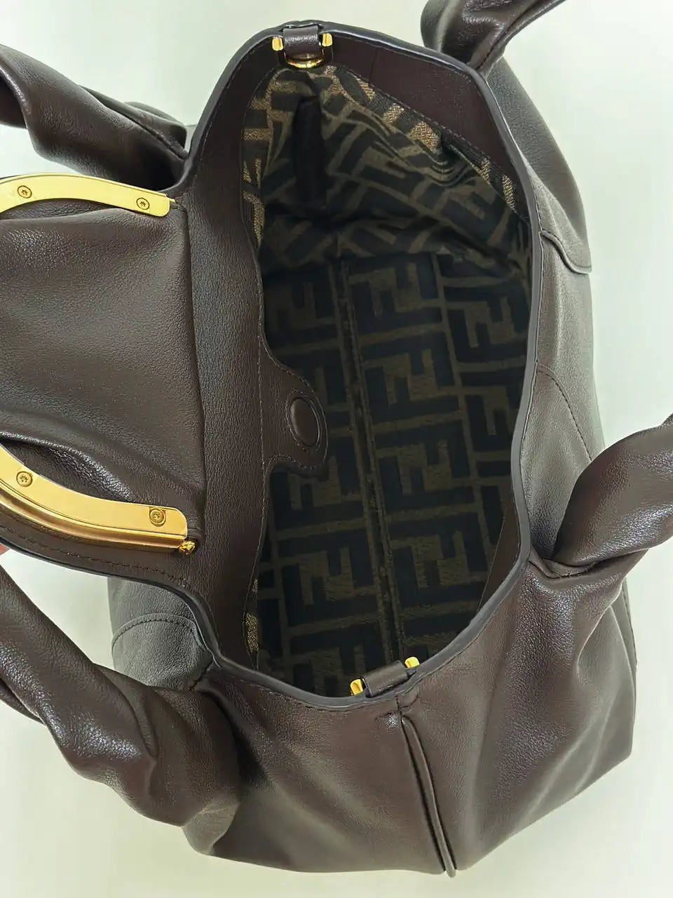 Fendi 8BR838 Fendi Spy Small Dark brown leather bag