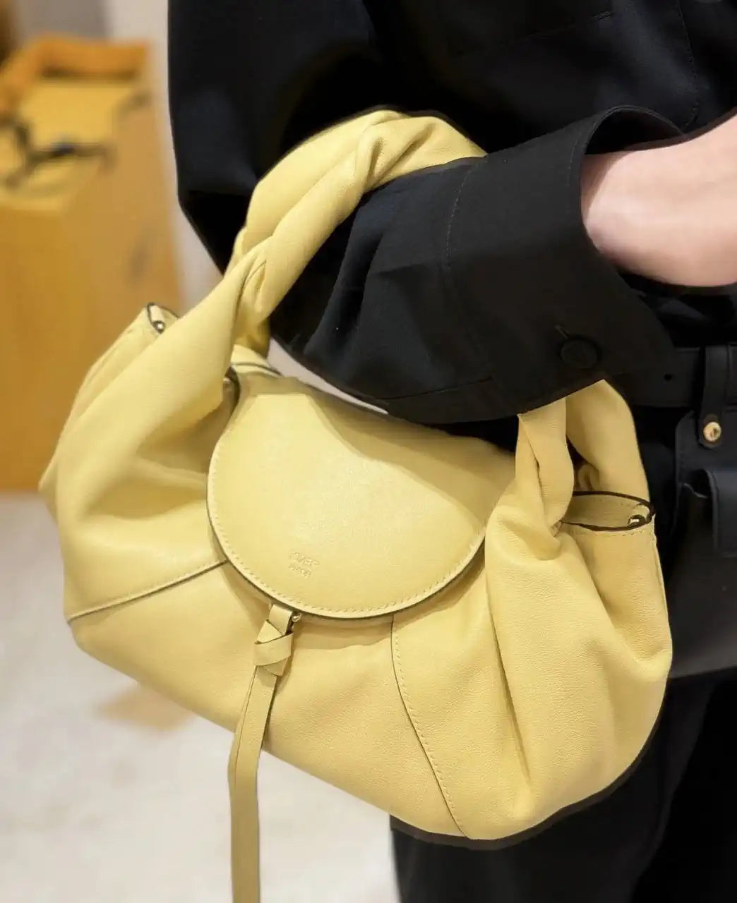 Fendi 8BR838 Fendi Spy Small Yellow leather bag