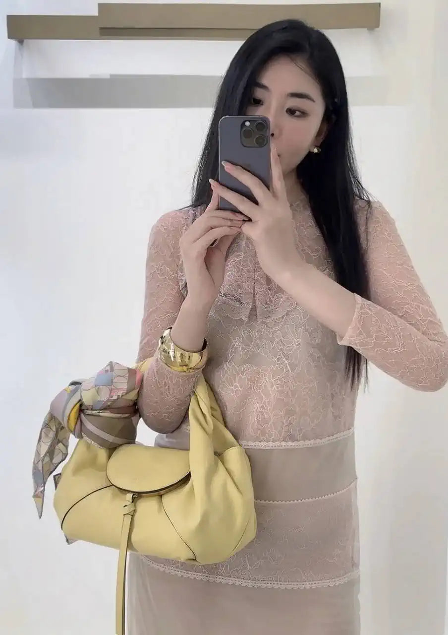 Fendi 8BR838 Fendi Spy Small Yellow leather bag