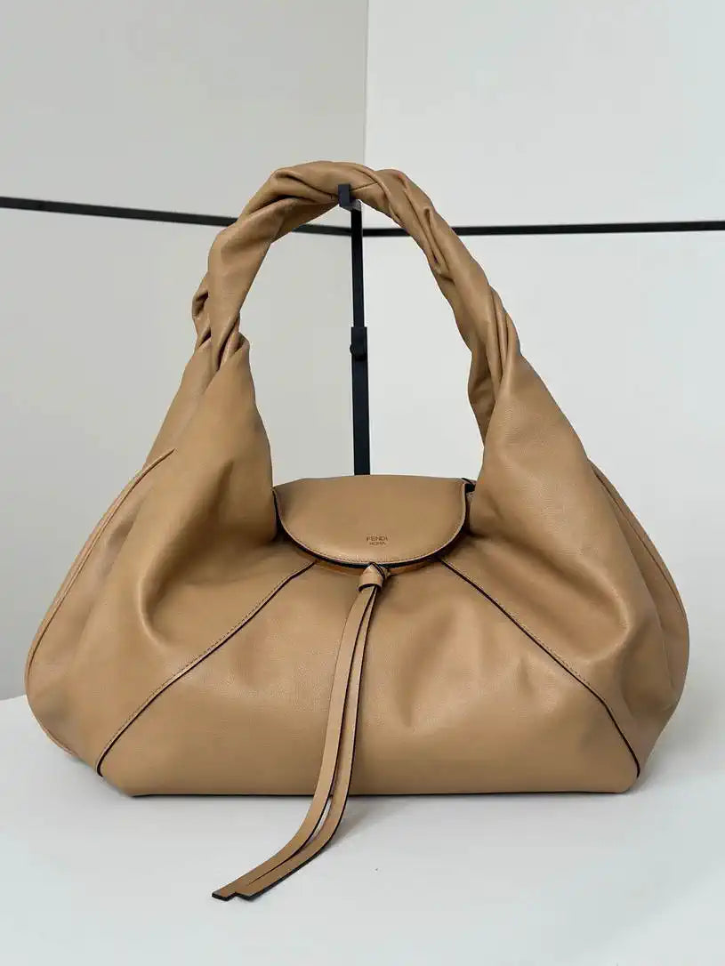 Fendi 8BR839 Fendi Large Spy Beige leather bag