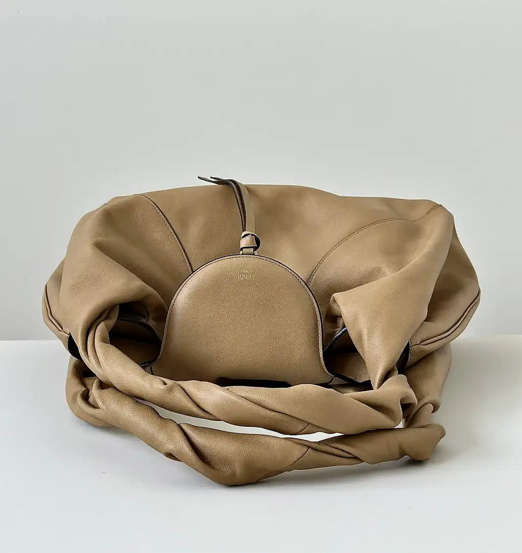 Fendi 8BR839 Fendi Large Spy Beige leather bag