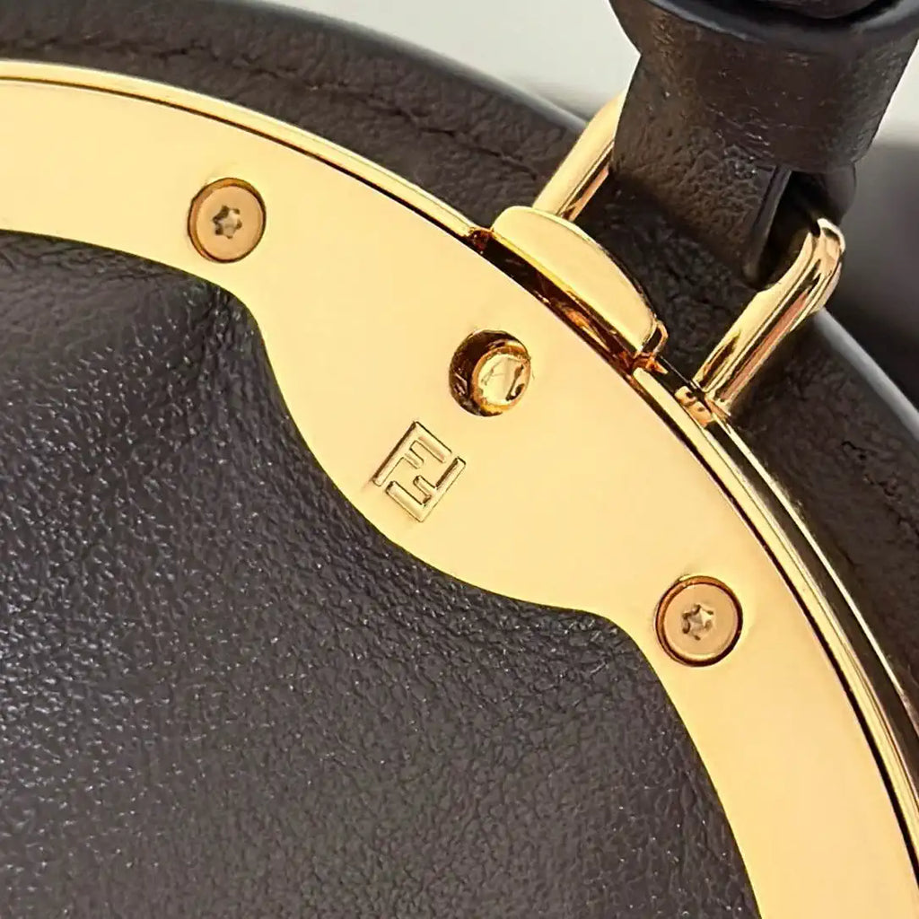 Fendi 8BR839 Fendi Large Spy Dark Brown leather bag