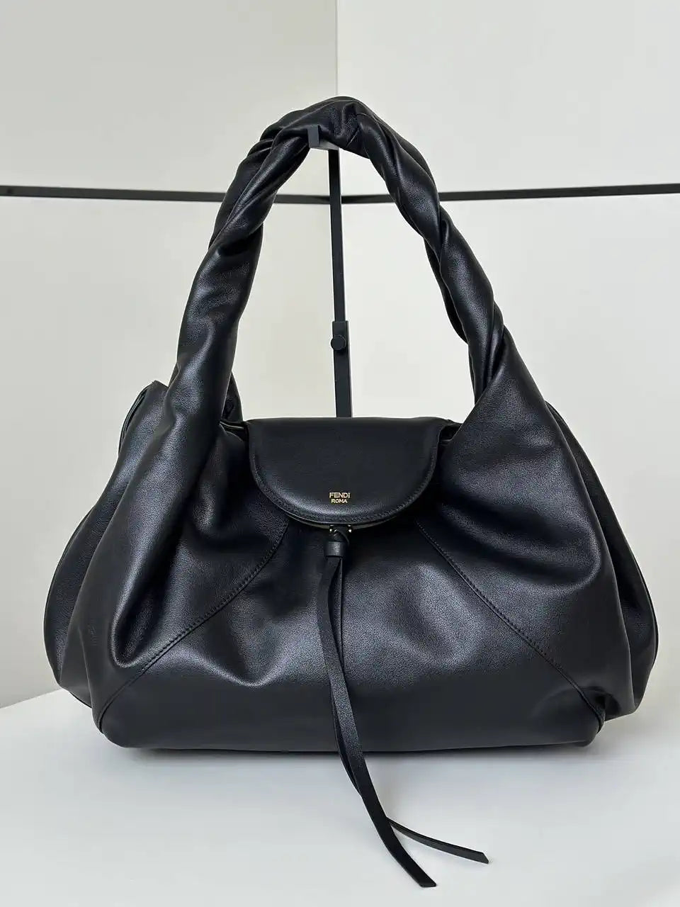 Fendi 8BR839 Fendi Spy Black leather bag