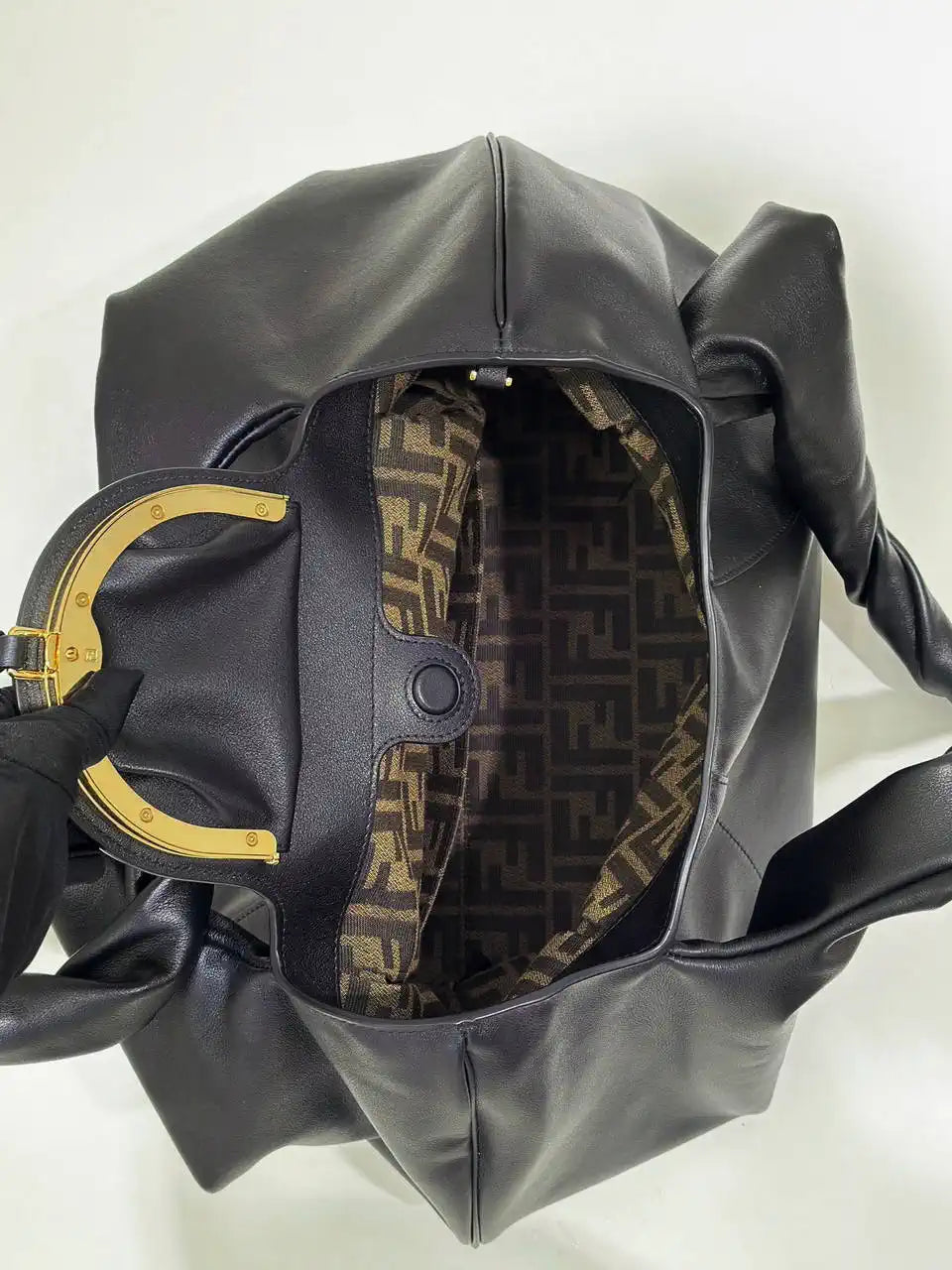 Fendi 8BR839 Fendi Spy Black leather bag