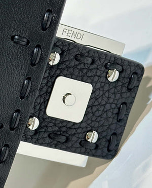 Fendi 8BS017 Baguette Mini Black Selleria bag with 309 hand-sewn Tpstitches 8610S - Default Title - View 15