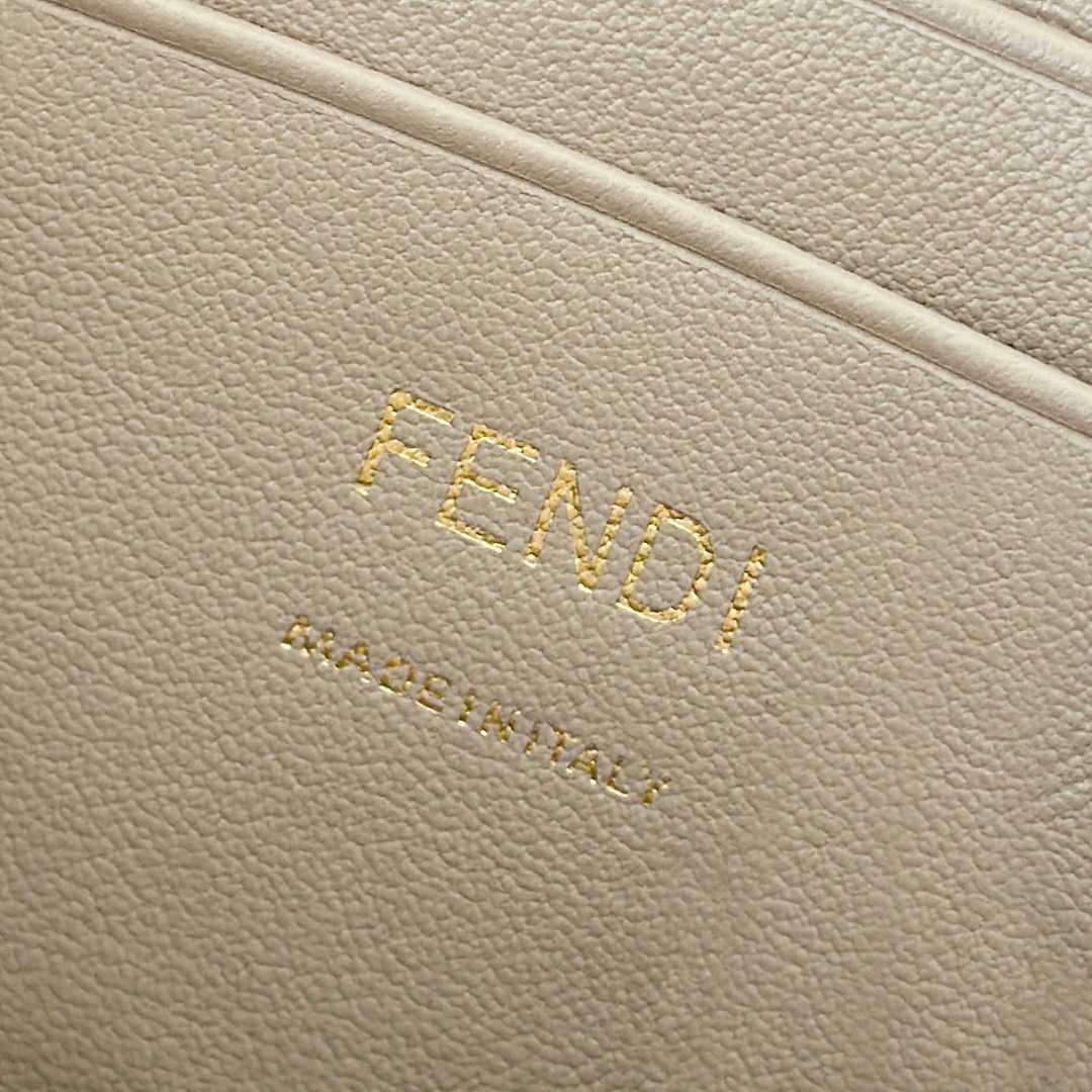 Fendi 8BS017  Baguette Mini Dove Gray denim-effect FF jacquard bag - Default Title - View 7