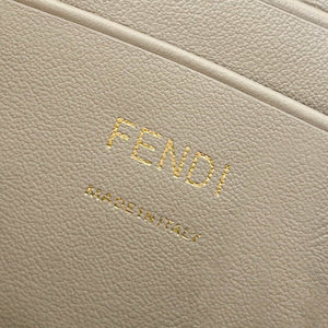 Fendi 8BS017  Baguette Mini Dove Gray denim-effect FF jacquard bag - Default Title - View 7