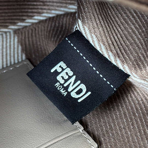 Fendi 8BS017  Baguette Mini Dove Gray denim-effect FF jacquard bag - Default Title - View 8