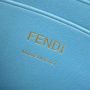 Fendi 8BS017  Baguette Mini Blue denim-effect FF jacquard bag - Default Title - View 7