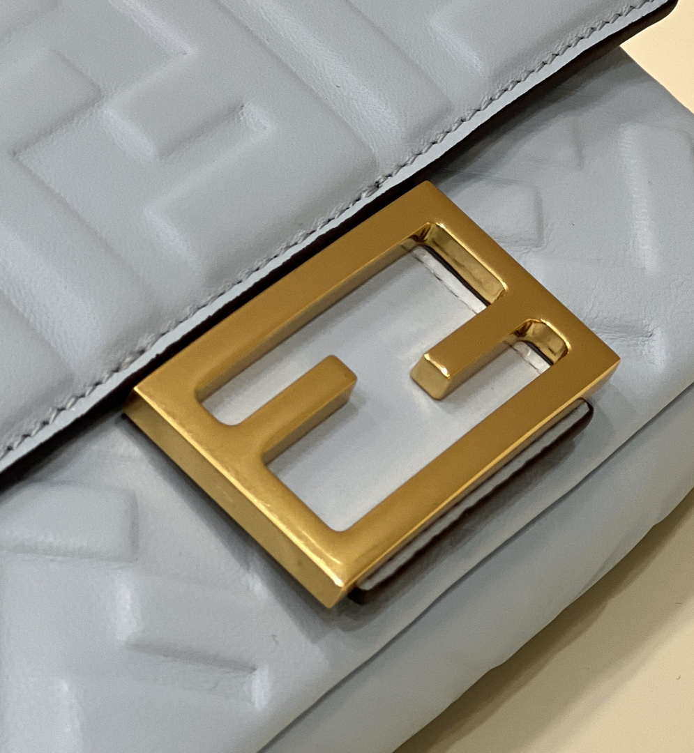 Fendi 8BS017 Baguette Mini Blue leather 0135 bag