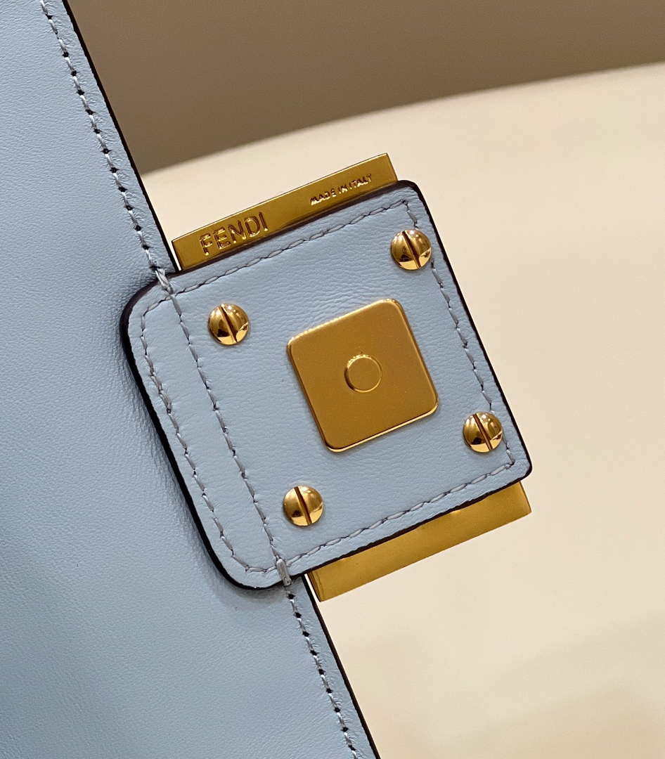 Fendi 8BS017 Baguette Mini Blue leather 0135 bag - Default Title - View 6