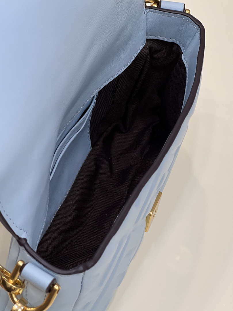 Fendi 8BS017 Baguette Mini Blue leather 0135 bag - Default Title - View 9