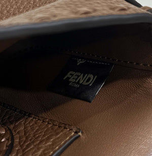 Fendi 8BS017 Baguette Mini Dark Brown Selleria bag with 309 hand-sewn Tpstitches 8610S - Default Title - View 6