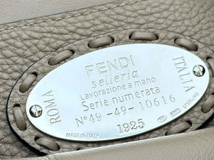 Fendi 8BS017 Baguette Mini Gray Selleria bag with 309 hand-sewn Tpstitches 8610S - Default Title - View 8