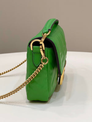 Fendi 8BS017 Baguette Mini Green leather 0135 bag - Default Title - View 7