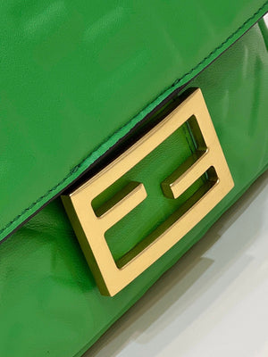 Fendi 8BS017 Baguette Mini Green leather 0135 bag - Default Title - View 8