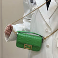 Fendi 8BS017 Baguette Mini Green leather 0135 bag - Default Title - View 1