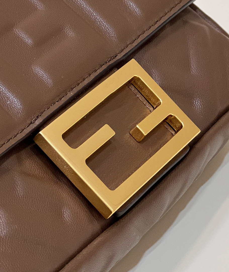 Fendi 8BS017 Baguette Mini Dark Brown leather 0135 bag