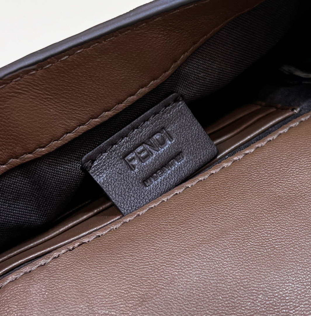 Fendi 8BS017 Baguette Mini Dark Brown leather 0135 bag