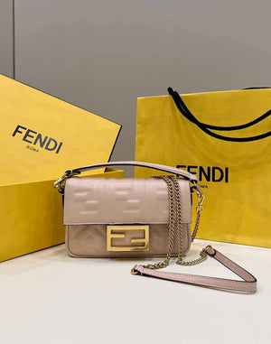 Fendi 8BS017 Baguette Mini Light Pink leather 0135S bag - Default Title - View 1