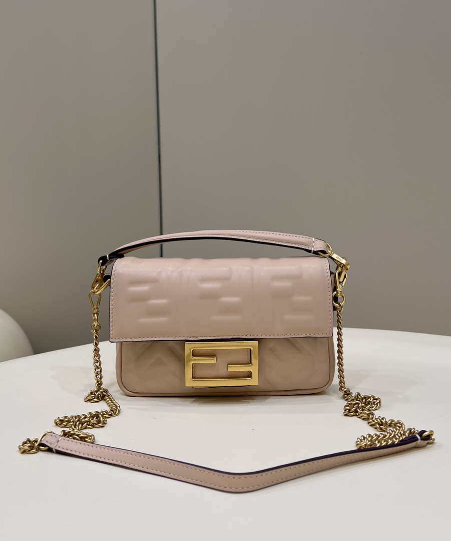 Fendi 8BS017 Baguette Mini Light Pink leather 0135S bag - Default Title - View 2