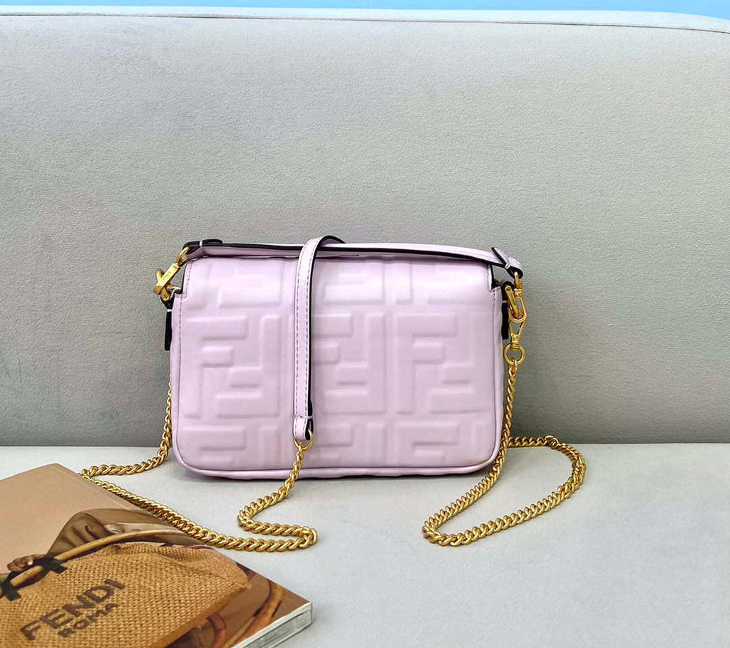Fendi 8BS017 Baguette Mini Light Purple leather 0135S bag