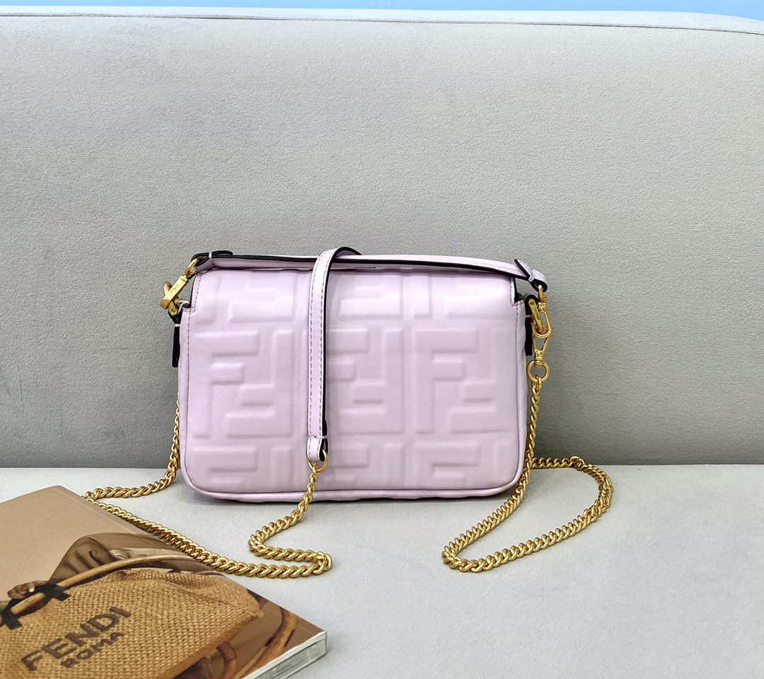 Fendi 8BS017 Baguette Mini Light Purple leather 0135S bag - Default Title - View 2