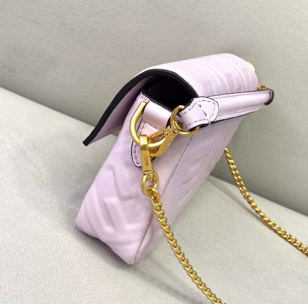 Fendi 8BS017 Baguette Mini Light Purple leather 0135S bag