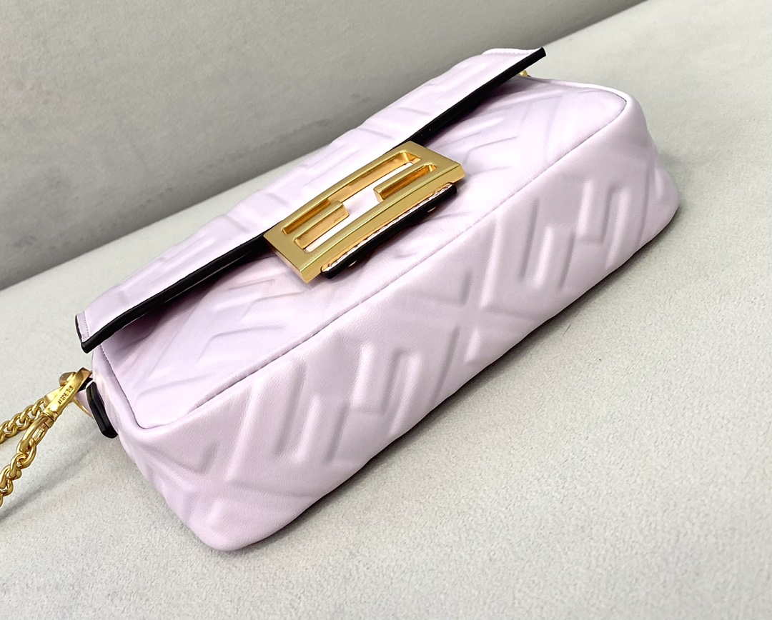 Fendi 8BS017 Baguette Mini Light Purple leather 0135S bag - Default Title - View 4